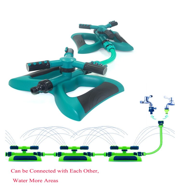 Three Arm Garden Sprinkler Watering Head Lawn 3 Nozzle Water Sprinkler Garden Sprinklers Water Durable Rotary