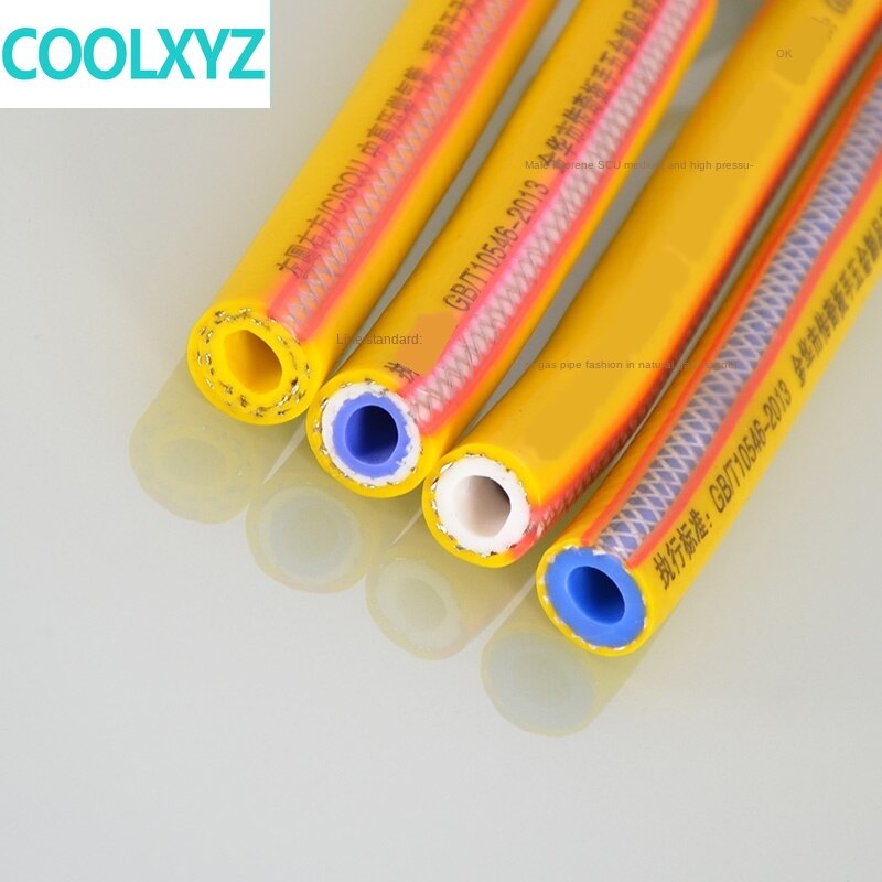 Explosion-proof steel wire gas pipe natural gas liquefied gas gas pipe household water heater stove rubber hose