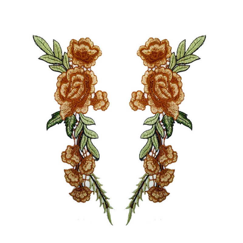 Diy Kleding Patch 1Pc/2Pcs Voor Jeans Badges Zak Naaien Borduren Ambachten Sticker Rose Bloem kleding Accessoires Applique