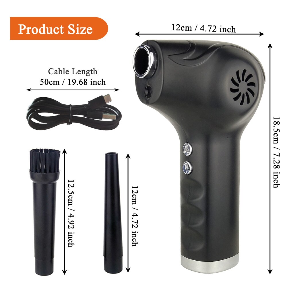 Draadloze Air Duster 6000/10000Mah Gecomprimeerd Usb Dust Blower Oplaadbare Kan Stofdoek Voor Toetsenbord Camera Cleaning