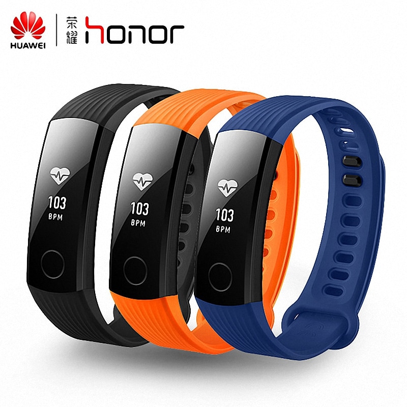 Huawei – bracelet connecté Honor 3, avec écran tactile OLED, moniteur de fréquence cardiaque, 5atm, directe, Message Push, Original