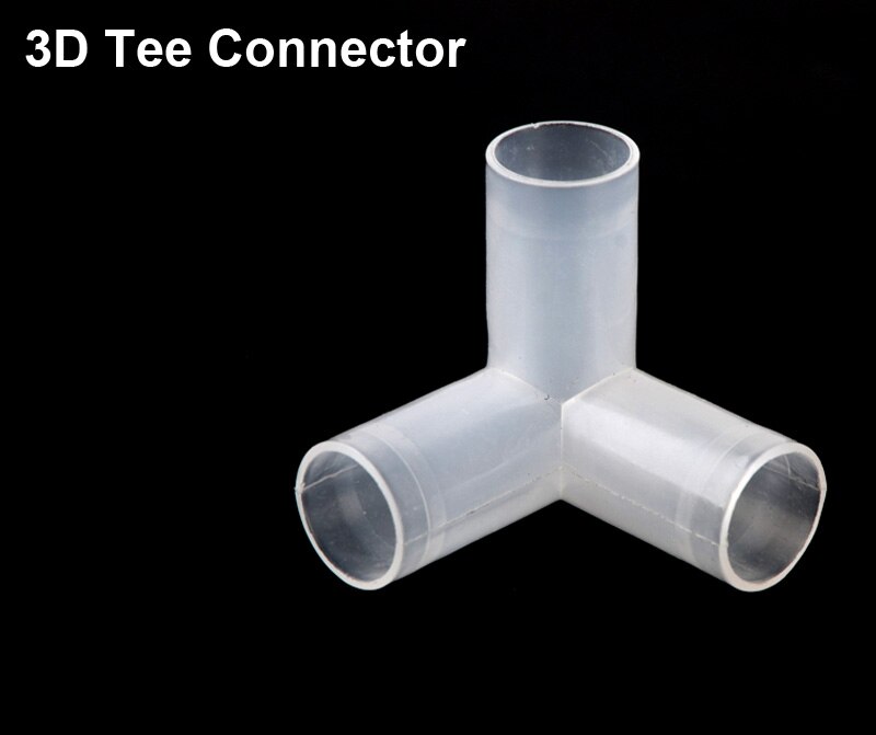 NuoNuoWell Inner Diameter 20mm Pipe Connector PVC Translucent Pipe Joints Rain Pipe Accessories Tee Elbow Connectors 2pcs-Pack: 3D  T Connector