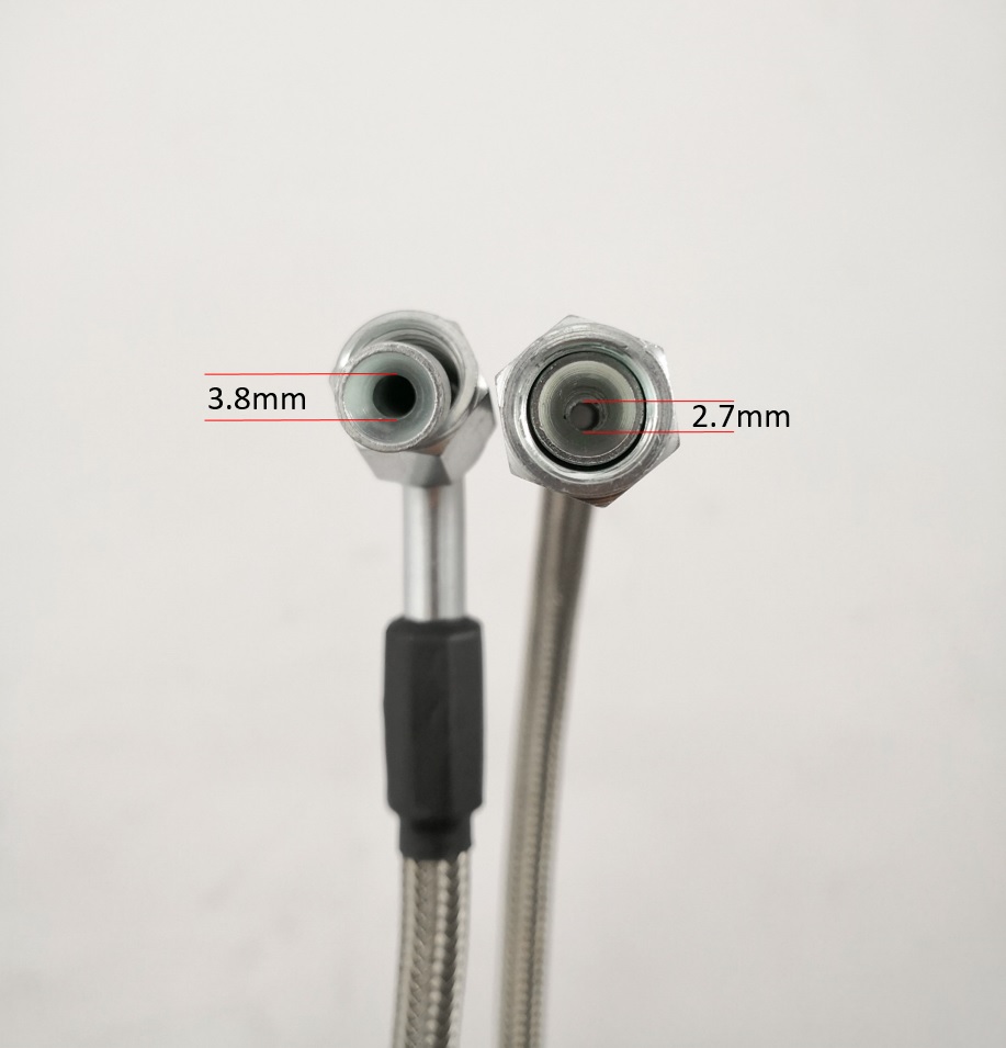 Turbo Ölzulaufleitung 4AN - Edelstahl Geflochten 91,4cm Mit 90° Winkel