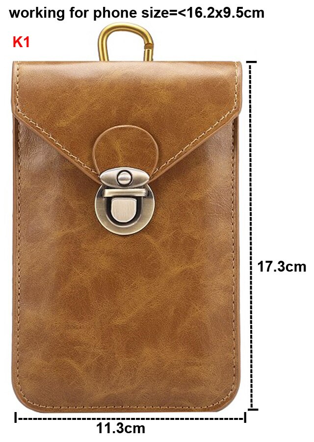 Dual Pouch Hook Loop Waist Belt Leather Phone Case For Asus ROG Phone,Zenfone Max Pro M1 M2 ZB601KL,Zenfone 5 5Z 4 Max Pro 3 5 6: K1