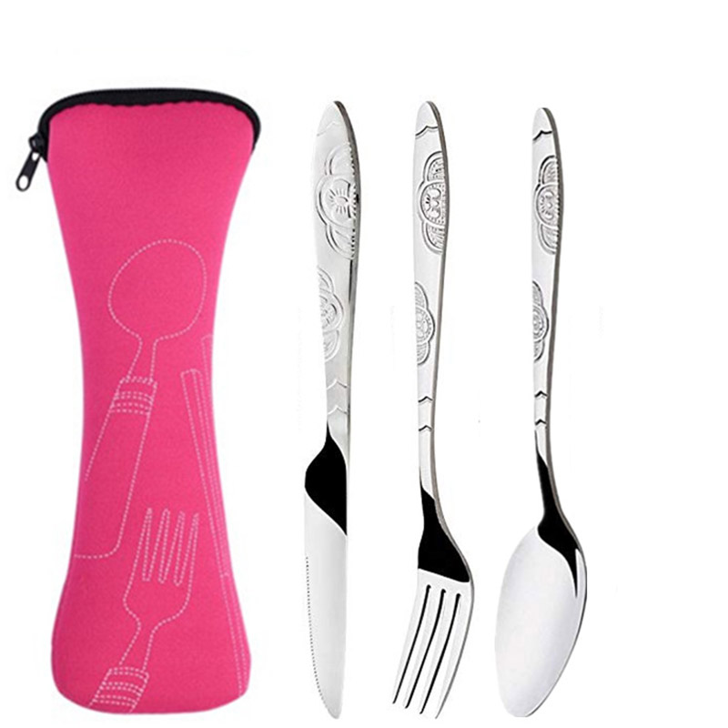 Edelstahl-Geschirrtasche, waschbar, mit Reißverschluss, Besteckset-Koffer, tragbare Tasche für Abendessen, Haushaltswerkzeug, Reisen, Camping, Löffel: Grün