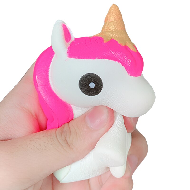 Neue Kawaii Squishy Einhorn quetschen Spielzeug Simulation Karikatur Langsam steigend Brot Kuchen Duft betonen Linderung Spaß für Kind Weihnachten spielzeug