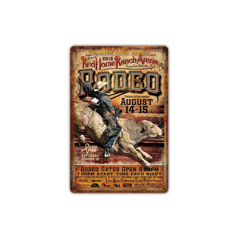 Rida ett hus mata en cowboy western metall plåtskylt rodeo plack metall rogers vintage väggdekor för bar pub klubb tallrikar skyltar