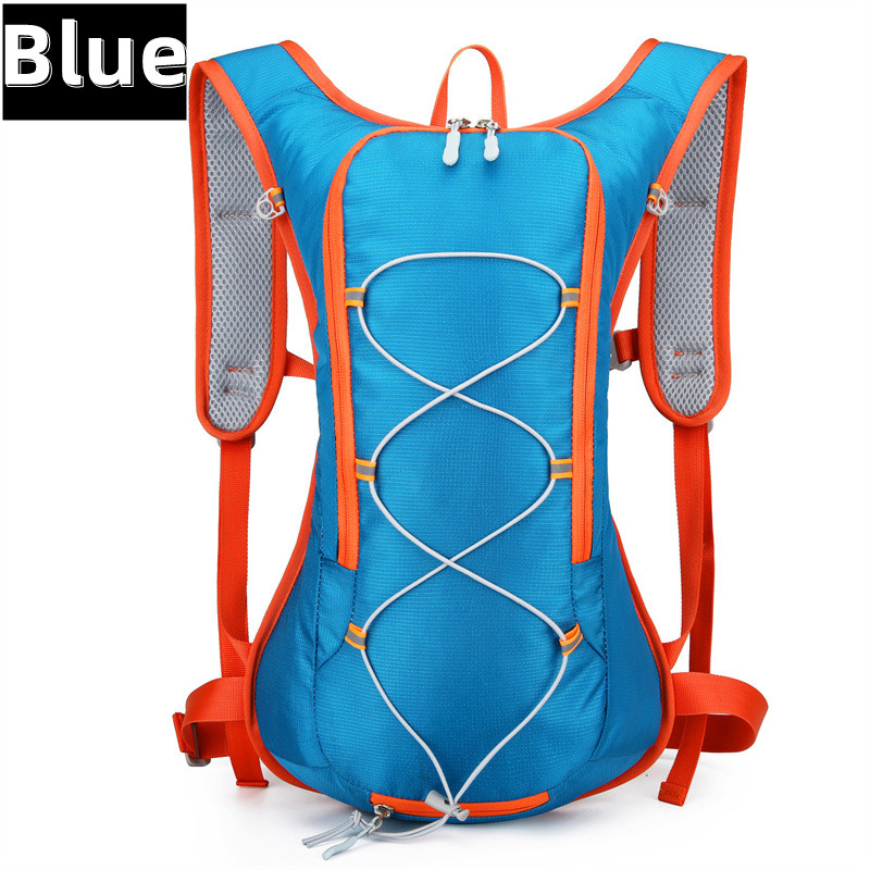 Mochila de bexiga ultraleve ao ar livre, bicicleta esportiva, ciclismo, corrida, caminhadas, bolsa de água de hidratação, capacete de armazenamento, impermeável, 12L, novo: BRANCO