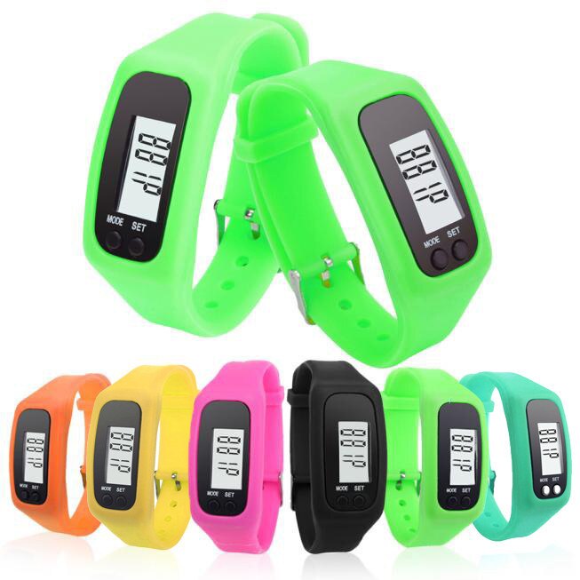 battery Multifunction 6 Colors Digital LCD Pedometer Run Step Calorie Walking Distance Counter
