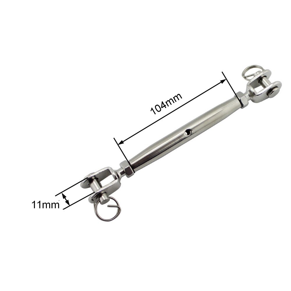 5PCS 316 Stainless Steel Euorpean Closed Body Turnbuckle Jaw And Jaw M5 M6 M8 Marine Hardware Rigging Screw For Cable Railing: M8