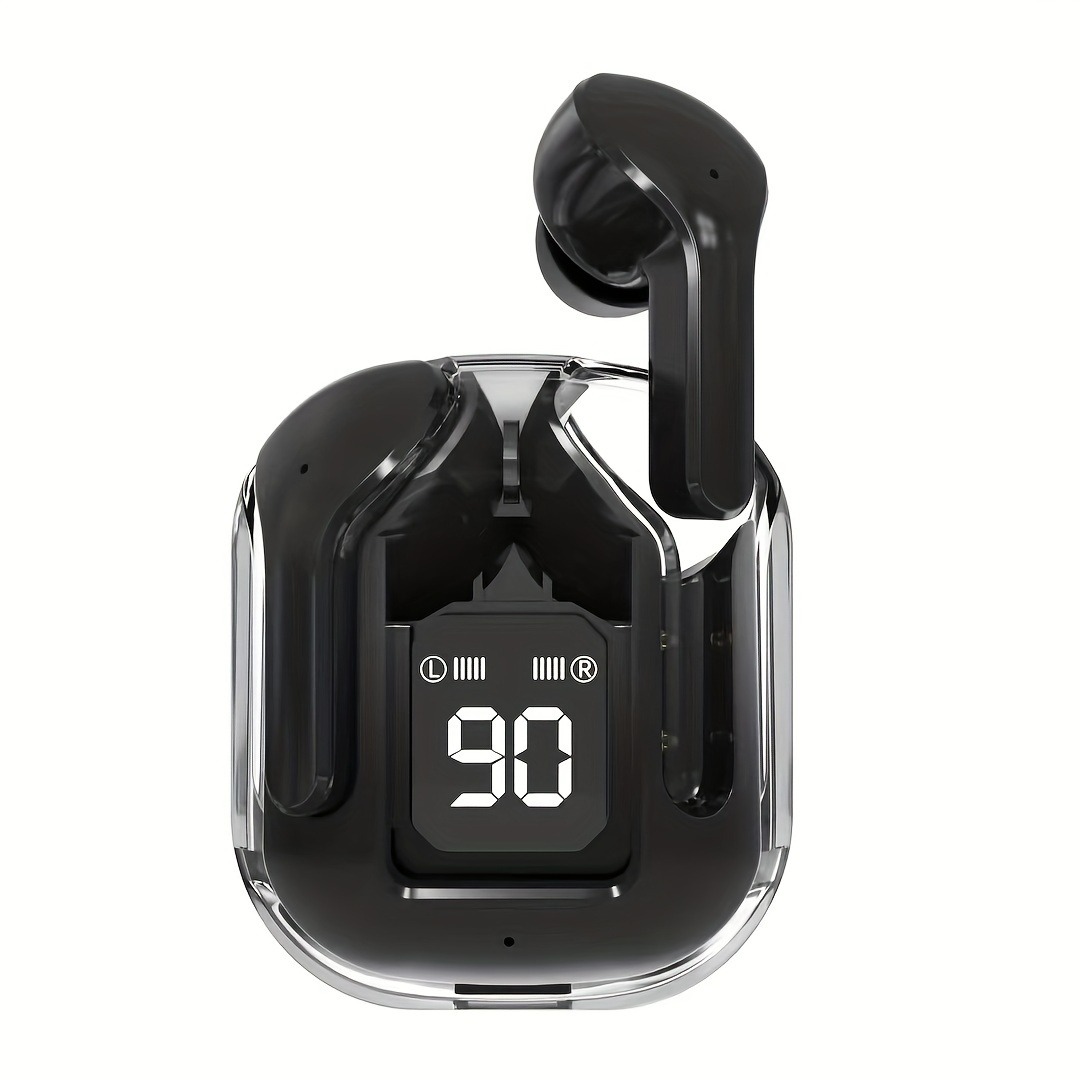 Auriculares inalámbricos originales con Bluetooth, cascos transparentes de alta fidelidad con pantalla Digital LED y sonido estéreo para Xiaomi: Negro