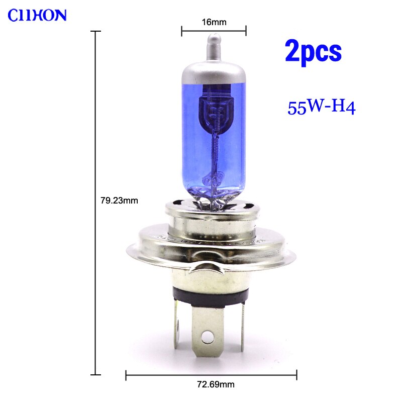 Ciihon-faro delantero de xenón para coche, bombilla de luz de costado, para Renault Clio MK2 1,2 98-04 Hatchback H4 501 55W 100W: 2x55W-H4-HB2-Hi-Lo