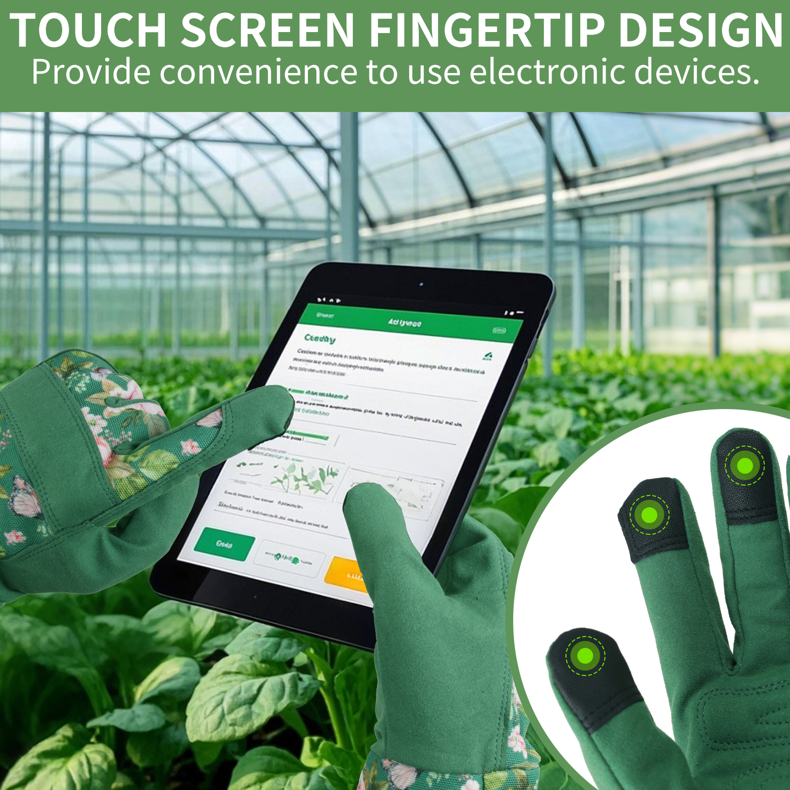 Gardening Gloves for Women Breathable Long Garden Gloves with Grip Thorn-Proof Leather Work Gardening Gloves