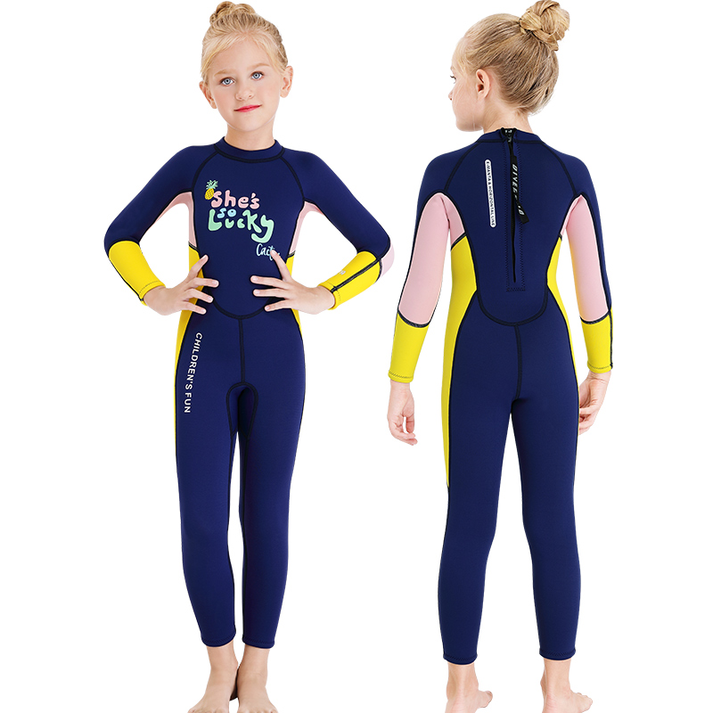 Kids Scuba Wetsuit For Girls Children 2.5mm Neoprene Diving Suit Swimsuit Kids Surfing Jellyfish Swimwear Wet Suits