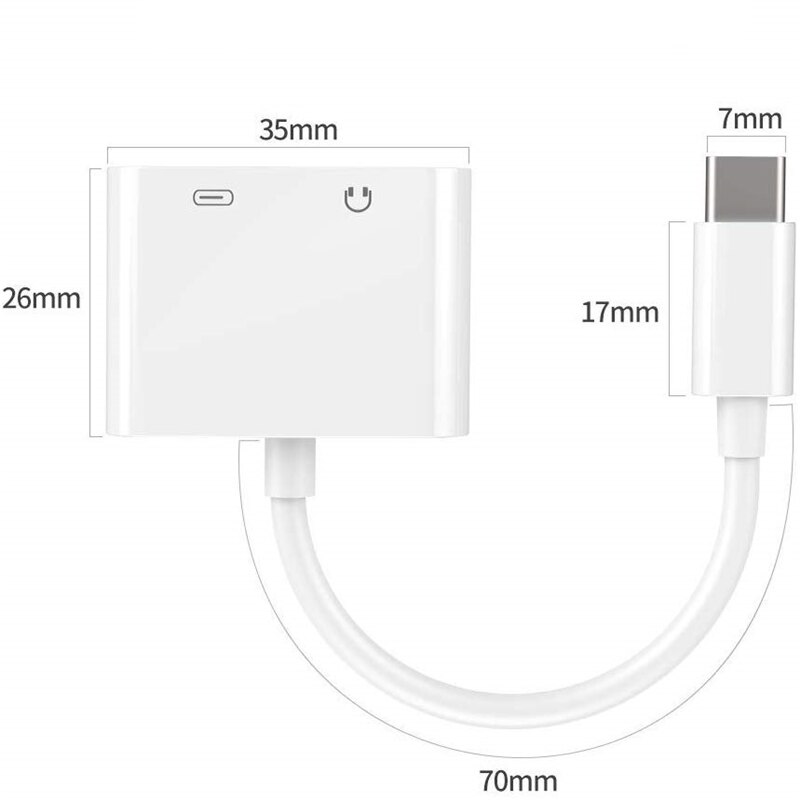 Adaptateur de Type C répartiteur d'écouteurs 2 en 1 pour Samsung Galaxy S20 prise Ultra USB C vers 3.5mm convertisseur de données de charge AUX pour écouteurs