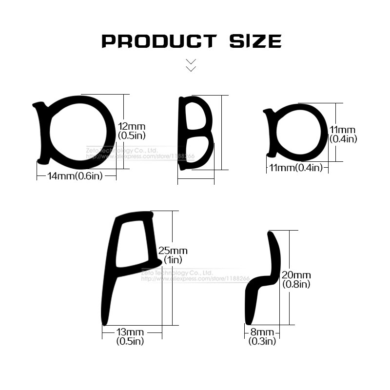 2 Meter Z D P B Type 3 M Adhesive Auto Rubberen Afdichting Geluidsisolatie Autodeur Afdichting Strip Afdichting Edge Trim Noise Isolatie