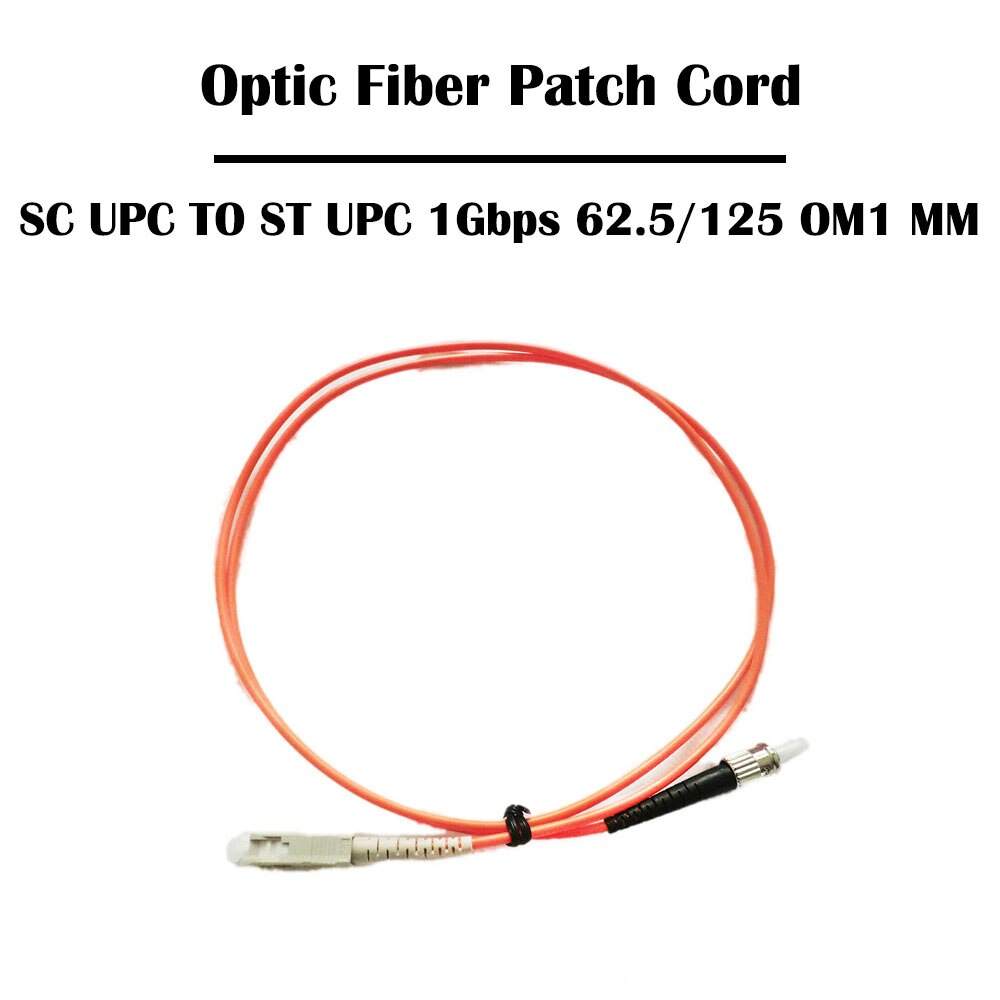 10 Pieces 15 Meter SC TO ST Fiber Patch Cord UPC/APC Single Mode SM Multi Mode OM1/OM2 Simplex 3.0mm FTTH Ethernet: OM1 MM