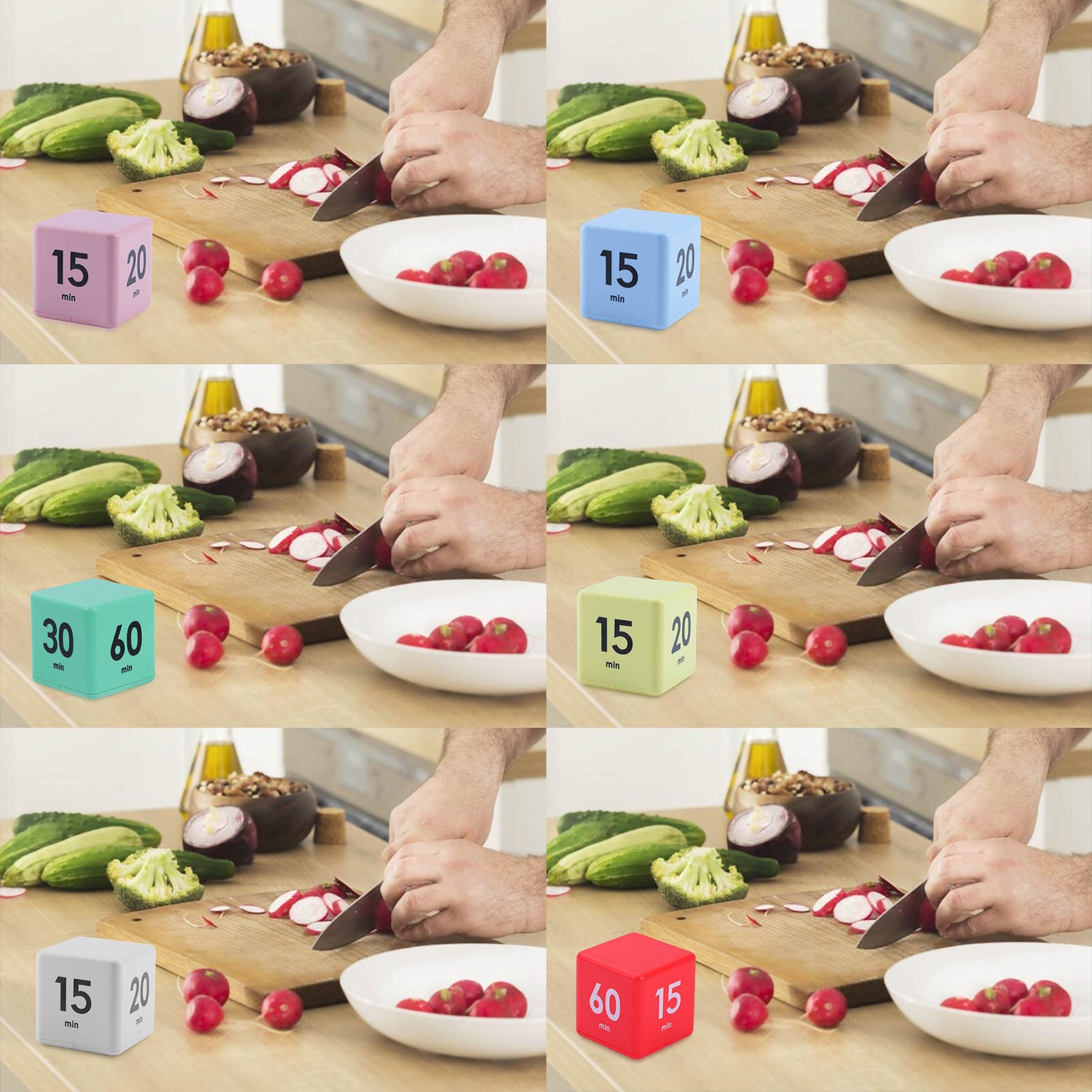 Newest Cube Timer Flips To Pause The Countdown Preset Timer Practical Portable Time Management Tool Kitchen Accessories