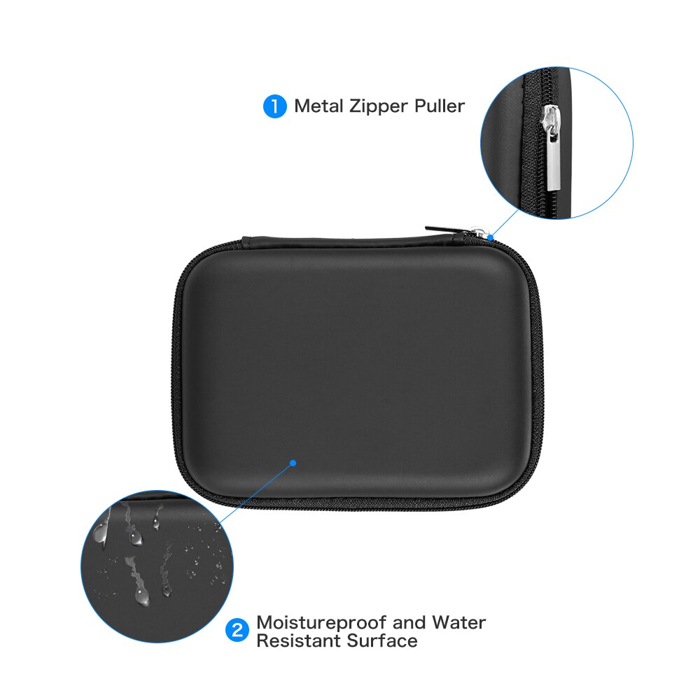 2.5 Inch Hdd Case Eva Shockproof Bag 2.5 "Externe Hdd Power Bank Accessoires Hand Carry Reizen Vw Caddy ssd Case