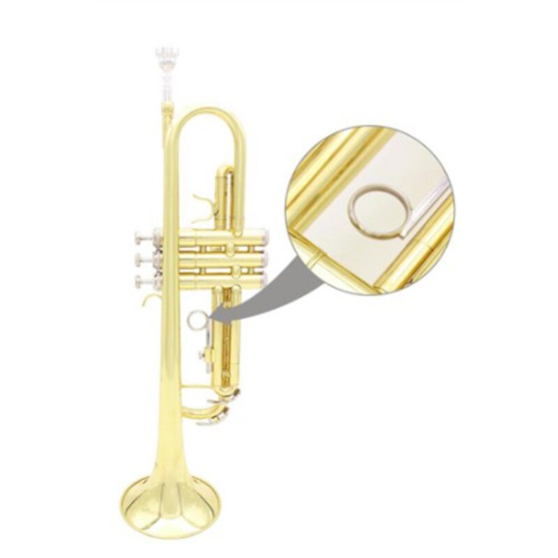 Forniklet metal trompet 3rd ventil glidende finger trækring til trompet kornet erstatningstilbehør