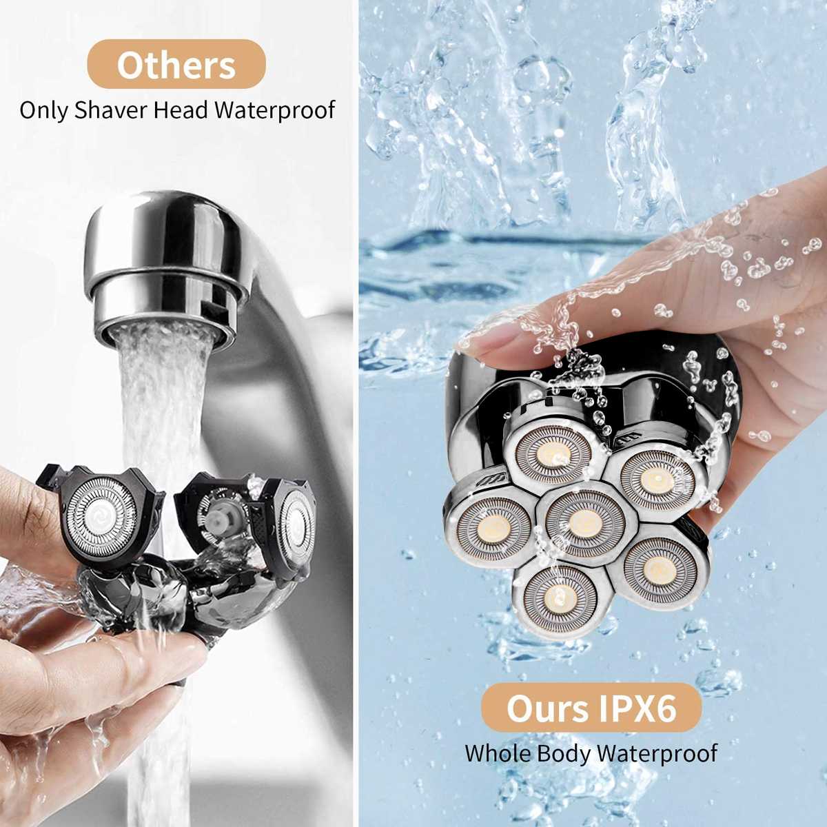 Multi Grooming Kit Digital Display Electric Shaver Hair Trimmer Beard Electric Razor Wet Dry Men Facial&Body Shaving Machine