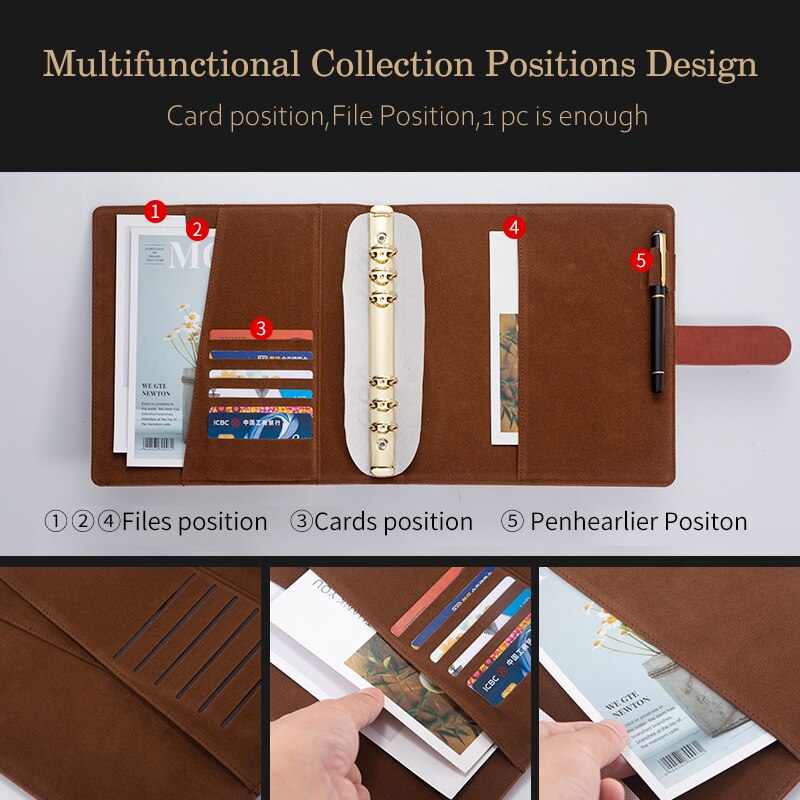 Business A5 Square PU Leather Hardcover Waterproof Blank Journal Diary Notebooks Planner Sketchbook For Drawing