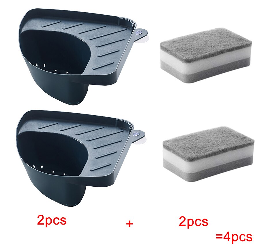 Tamis à égouttoir pour vaisselle, accessoires d'évier de cuisine, organiseur de porte-vaisselle: dary blue2pcs