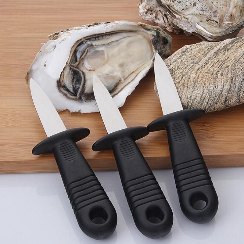 Stainless Steel Oyster knife Open Scallop Shell Tool Wood-handle Sharp Incisive Oyster Shucking Knives Short knife Seafood knife