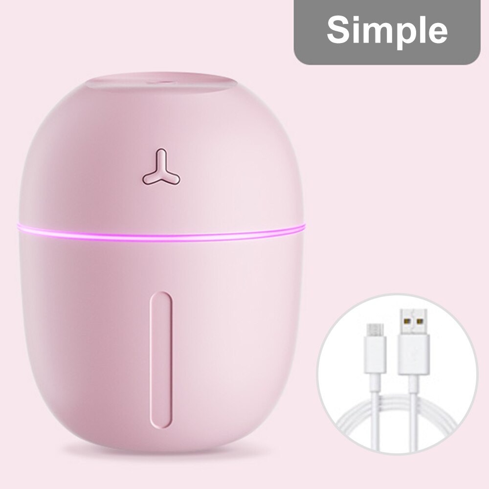 Humidificateur domestique pour chambre à coucher, petit mini pulvérisateur de purification d'air, instrument de remplissage d'eau, climatiseur usb: Style commun rose