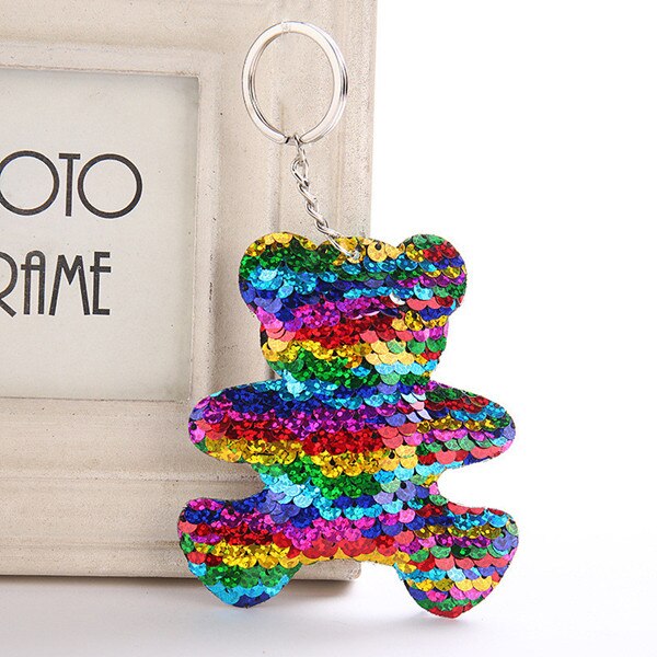 Bling unicorn nyckelring leksakshänge glitter leksak för flickor bilväska hänge: B10