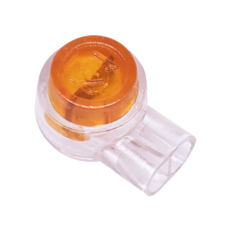 Conector de empalme de Gel K1, conectores de cable de 1 puerto, naranja claro (paquete de 200)