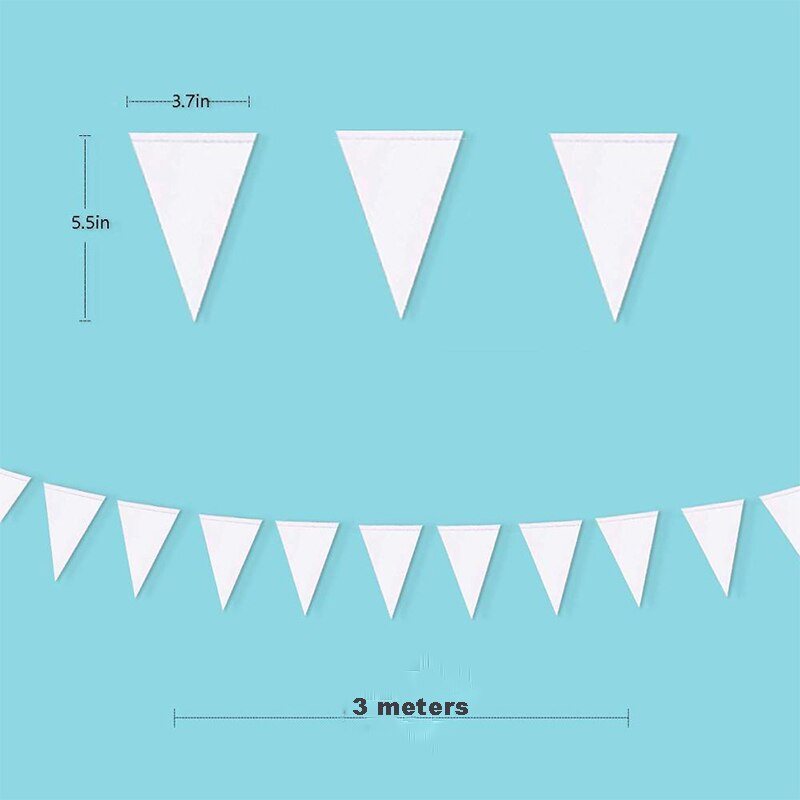 3M Rose Red Burgundy Paper Banner Glitter Paper Garlands Champagne Flag for Wedding Bridal Shower Bachelorette Party Decorations: White