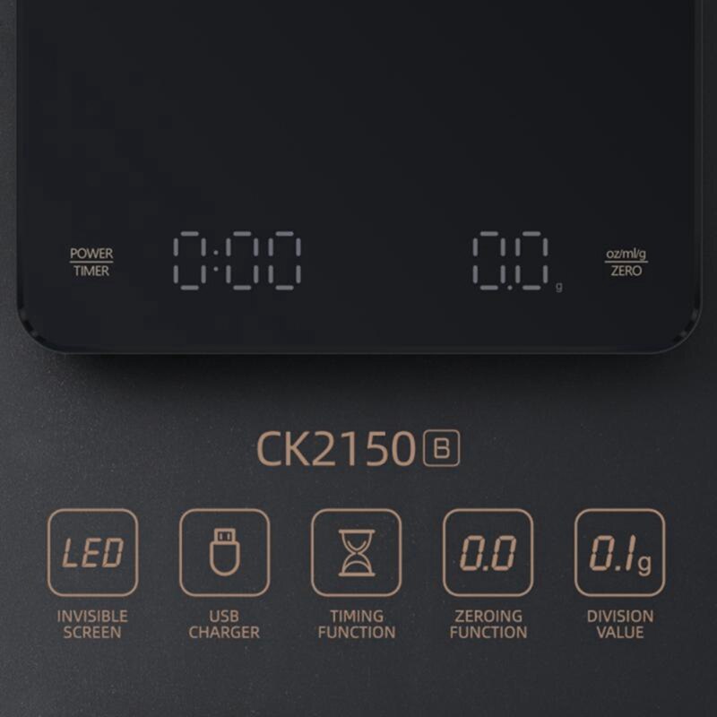 Kitchen Scale Precision Electronic Scale With Timer LED Digital Scale Smart Coffee Scale Household Food Scale 3KG/0.1G