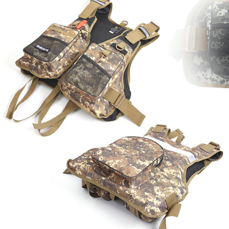 1PC Fly Fishing Vest Multifunction Pockets Mesh Fishing Backpack Fly Fishing Jacket Floatation Floating Vest Fly Fishing Vest