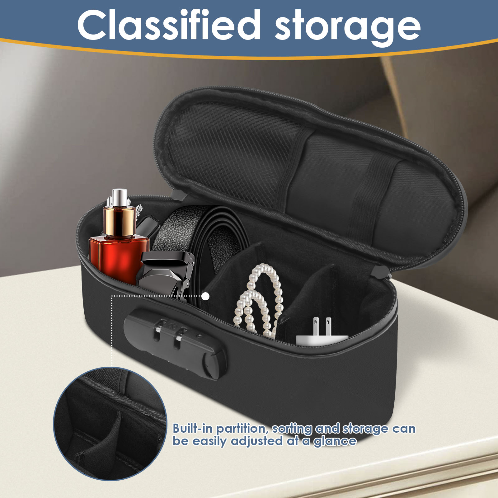Afsluitbare opslag speelgoedtas Waterdichte draagbare afsluitbare doos Organizer Container Stevige vergrendeling Organizer Case voor op reis