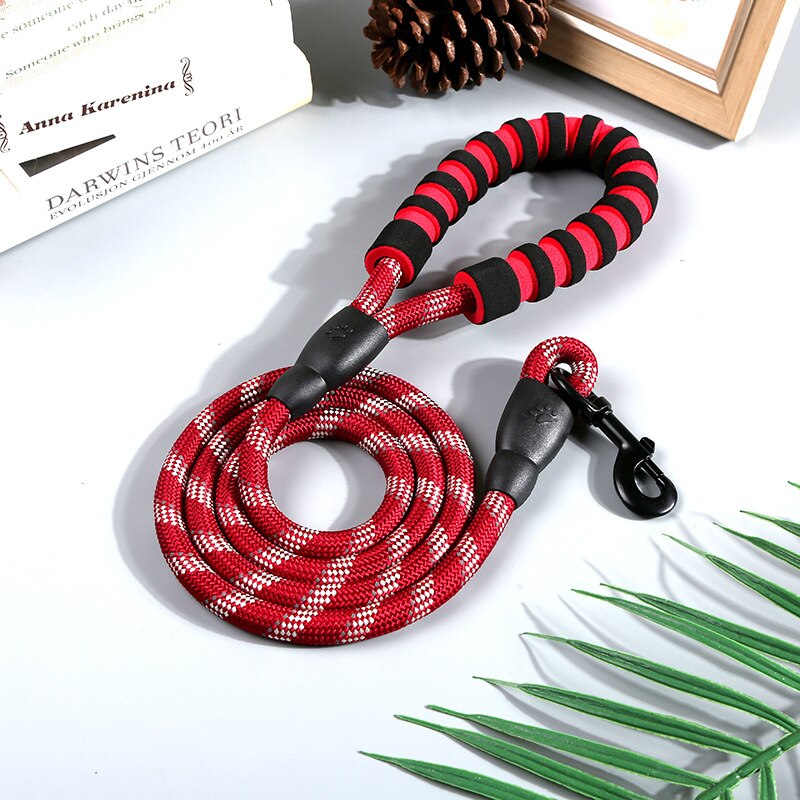 Nylon 1.5m huisdier hondenriem hondenriem kleur nacht reflecterend duurzaam wandelen training tractie touw hondenriem met hondenriem: Kleur 10