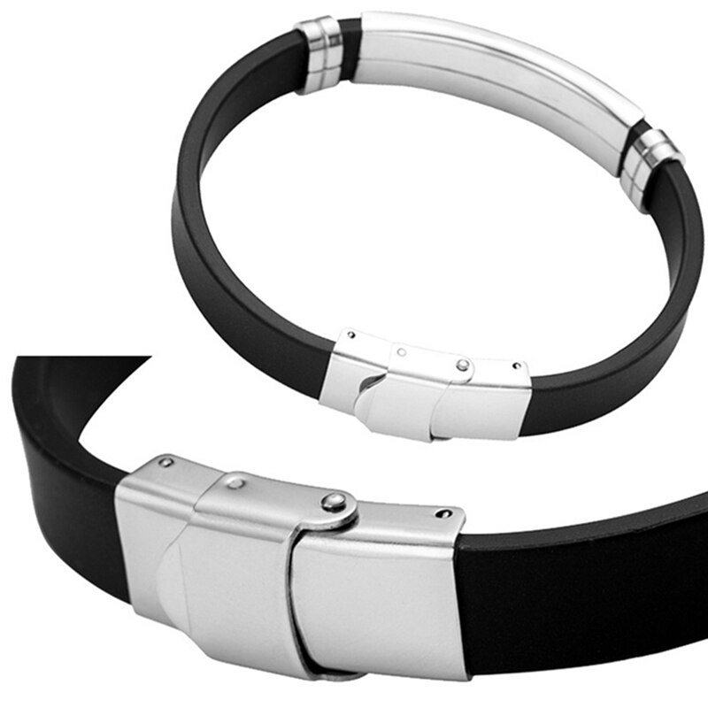 Voor mijn zoon inspirerende armband heren polsband roestvrij staal siliconen armbanden voor jongens liefde van mama papa