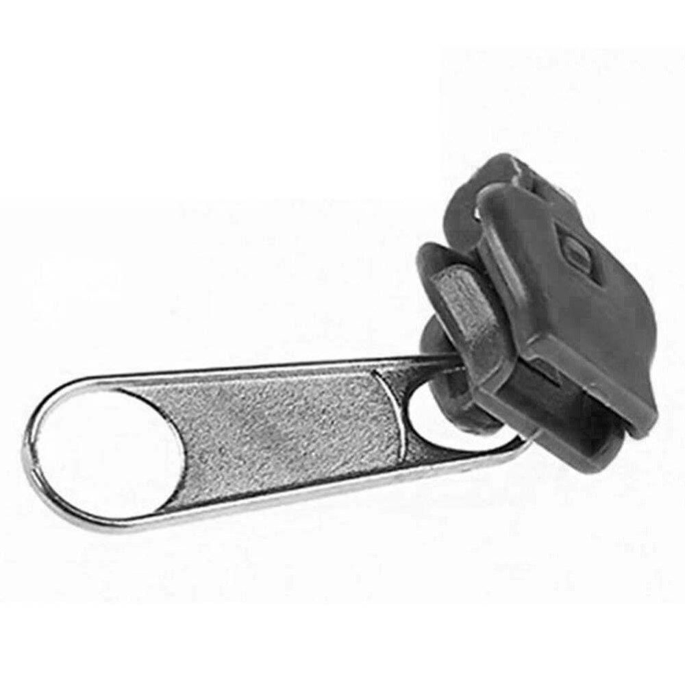 6Pcs 3 Sizes Universal Broken Zip Fixers Clothes Bag Black Replace Zip Sliders