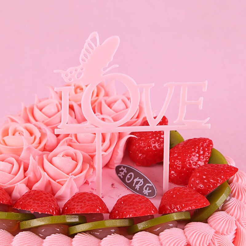 Figurine à Gâteau Cake Topper Mariage Acrylique Blanche - Décoration Élégante