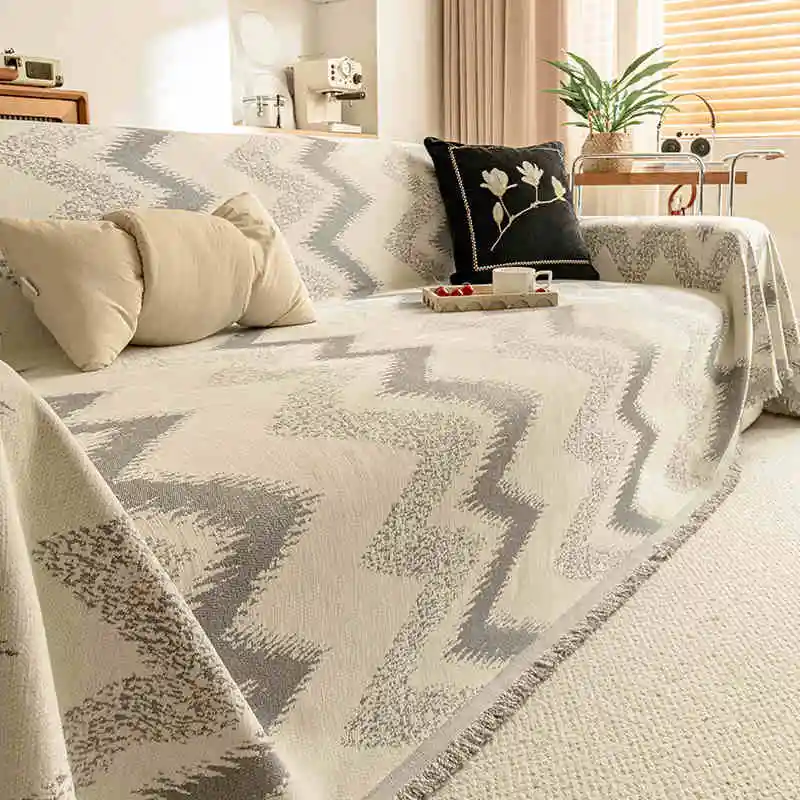 Funda de sofá de chenilla de lujo, funda de sofá antideslizante de cobertura completa, Protector de sofá elástico de una pieza, decoración Premium para el hogar