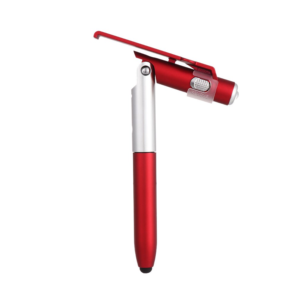 Simple Portable 4-en-1 lampe de poche stylo stylo à bille pliable stylet pour téléphone Portable utile multi-fonction support pour téléphone veilleuse