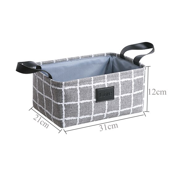 Folding Linen Fabric Storage Basket Bins Cube Containers For Toys Organizers Closet And Office Organizers: GY-1