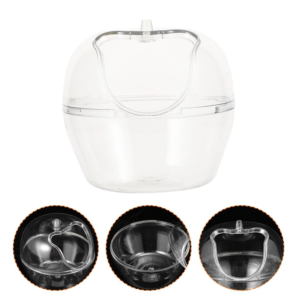 2Pcs Hamster Sand Bath Container Clear Hamster Toilet Pet Cage Accessories: 6.5X8X8.5CM