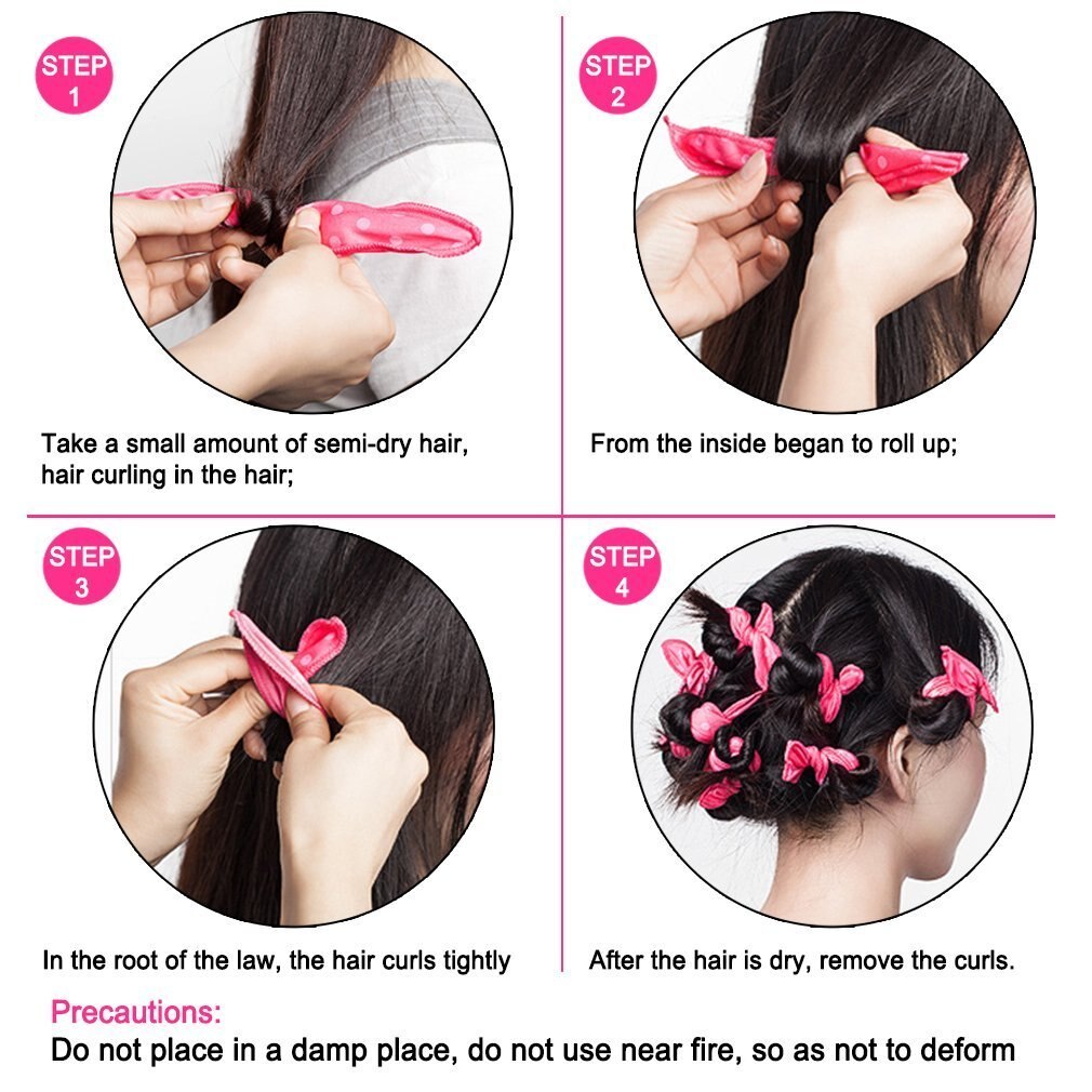 20 stuks Magic Haarkrulspelden Zachte Spons Rollers voor Lange, korte Haar Kussen Haar Rollen Geen Warmte Foam Hair Curler voor Vrouwen & Meisje