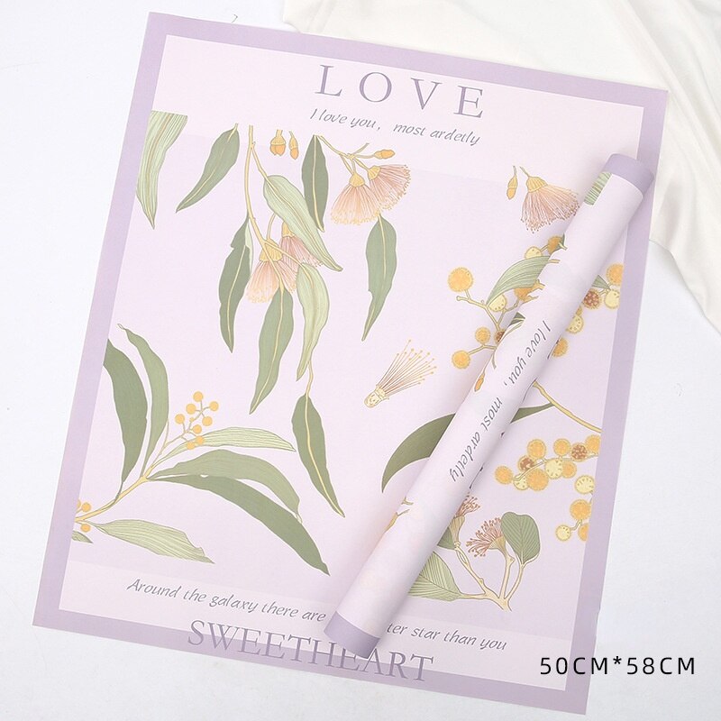 BENECREAT Blumenverpackung Netz Papier - 3.65m Grüner Rand Für Sträuße