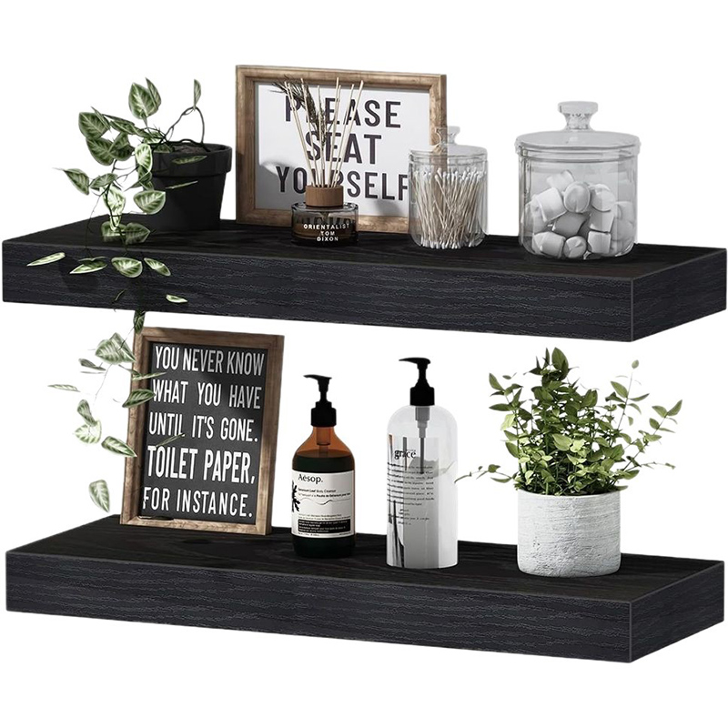 Estantes flotantes invisibles, estantes de madera montados en la pared, estantes para baño, dormitorio, sala de estar, cocina, estante colgante para Boo