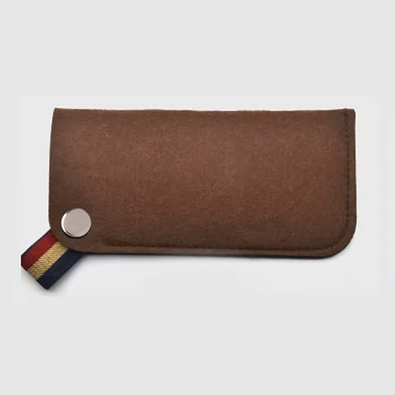 Saco portátil de feltro de lã para óculos de leitura estudante óculos de sol bolsa ao ar livre portátil saco de óculos de sol para óculos saco de cartão de identificação: Preto