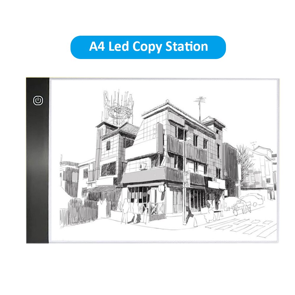 A4 Ultra-Thin Led Light Pad USB Powered Painting Tracing Panel A4 Copyboard for Cartoon Tracing Pencil Drawing Viewing