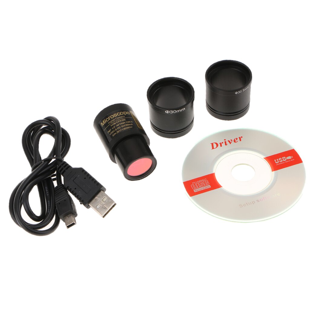 2MP USB Digital Microscope Electronic Eyepiece Camera C Mount Biological