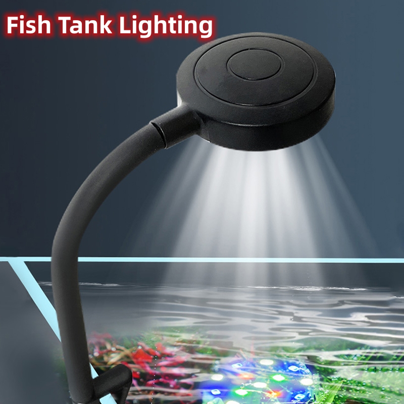 Luz LED USB para acuario, 3W, 5V, impermeable, iluminación para pecera, lámpara subacuática para peces, decoración de acuarios, lámpara para plantas, Mini luz para pecera